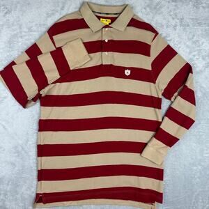 VTG 90s Duck Head Red Striped Rugby Polo Shirt Mens L Oversized Heavyweight